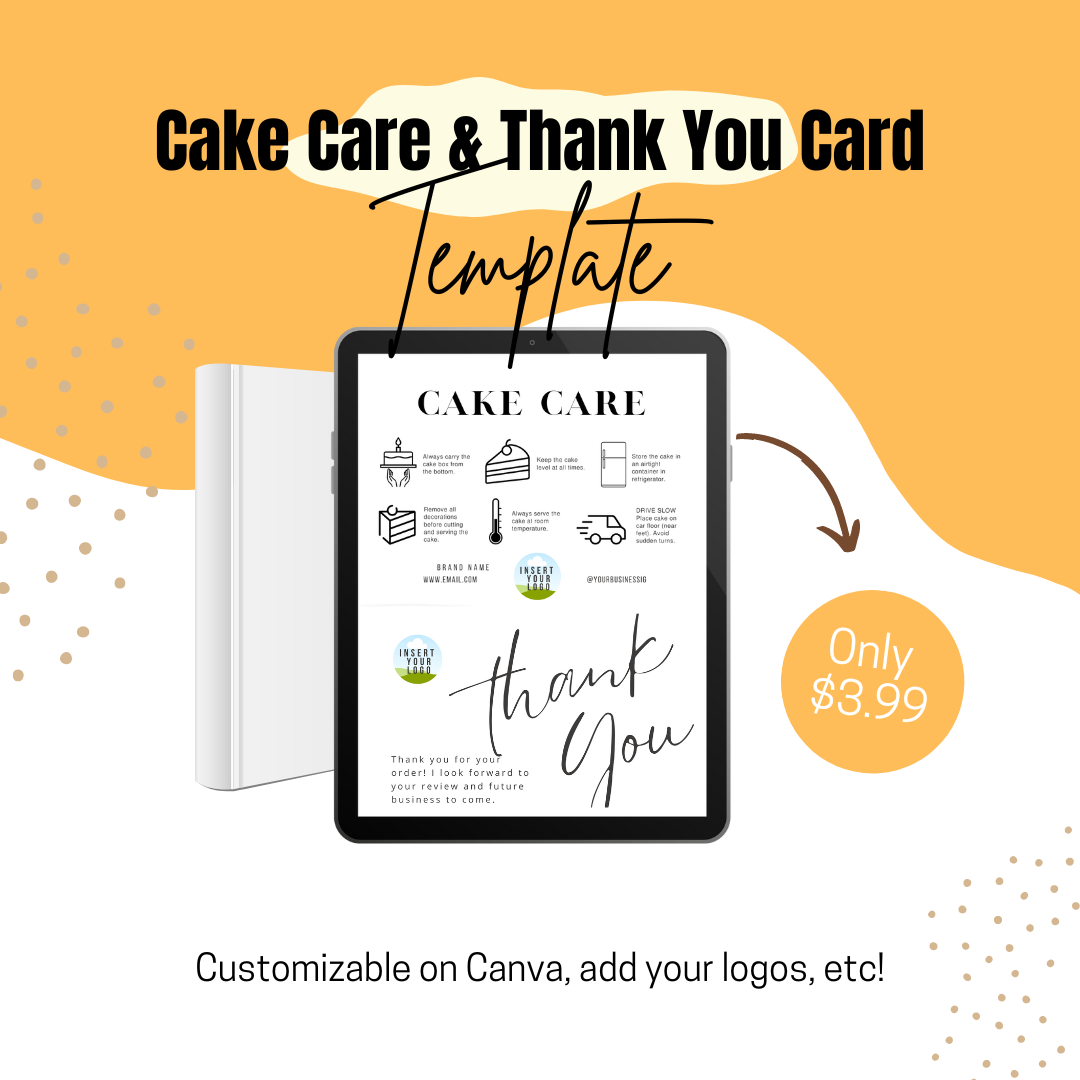 Cake Card & Thank You Note